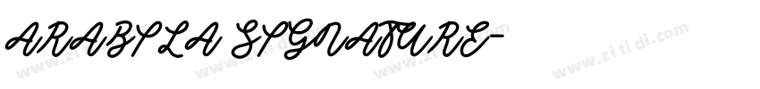 ARABILA SIGNATURE字体转换